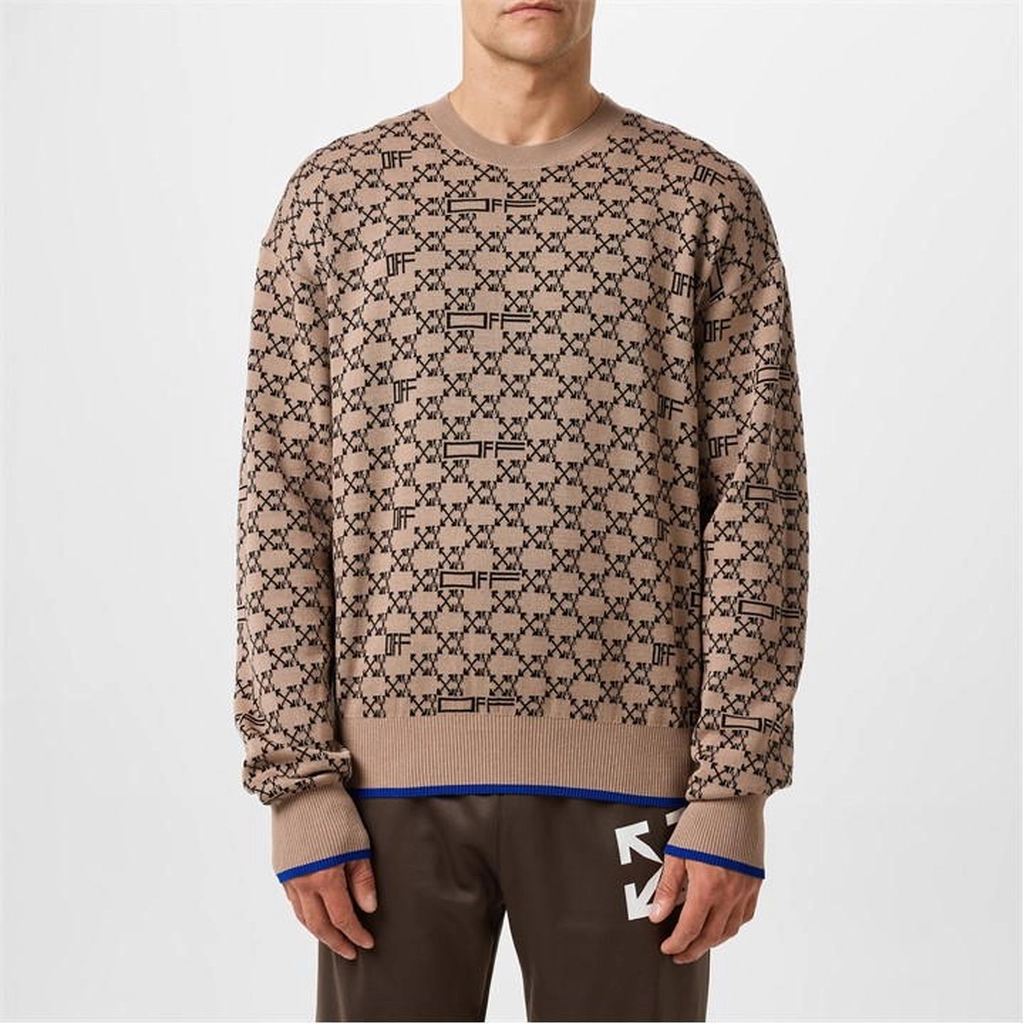 Off White All-Over Monogram Jumper - Black